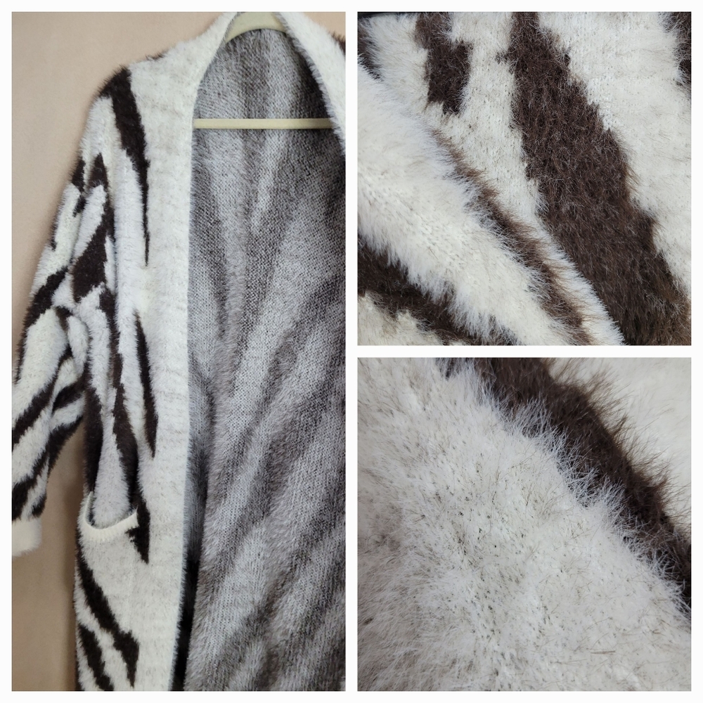 KNIT Long Cardigan / Coat / M - Picture 4 of 7